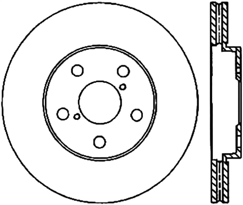 StopTech Power Slot 06-11 Lexus GS Series / 06-12 IS350 Front Left Drilled &amp; Slotted Rotor