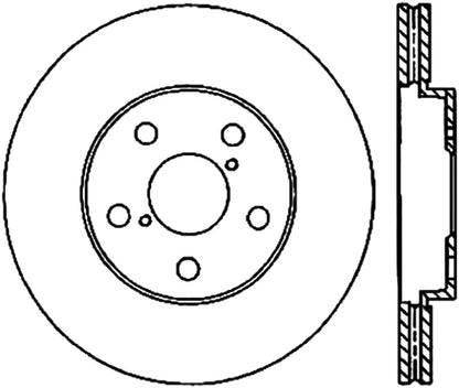 StopTech Power Slot 06-11 Lexus GS Series / 06-12 IS350 Front Left Drilled &amp; Slotted Rotor