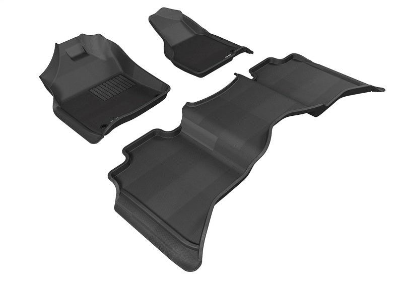 3D MAXpider 2012-2020 Dodge Ram 1500/2500/3500 Crew Cab Kagu 1st &amp; 2nd Row Floormats - Black