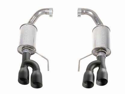 Roush 422097-BLK Axle-Back Exhaust Black Quad Tips for 18-26 Ford Mustang GT 5.0