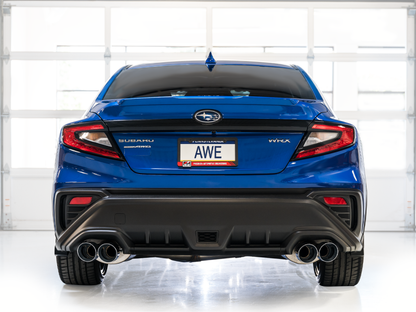 AWE Tuning 22-25 Subaru VB WRX Track Edition Axleback Exhaust - Chrome Silver Tips