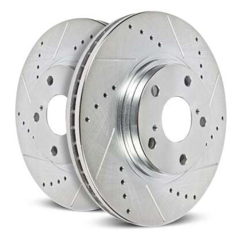 Power Stop 24-25 Ford Mustang Right Front Drilled &amp; Slotted Rotor