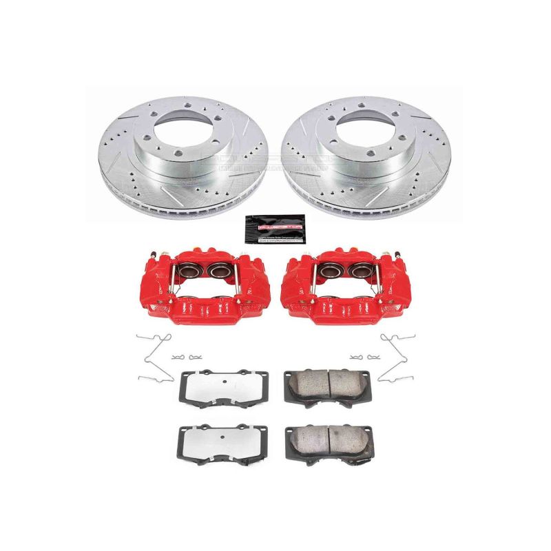 Power Stop 05-22 Toyota Tacoma Front Z36 Truck &amp; Tow Kit w/Cals