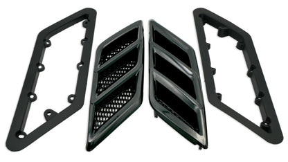Roush 422326 Fender Vent Heat Extractors Gloss Black for 2015-23 Ford Mustang