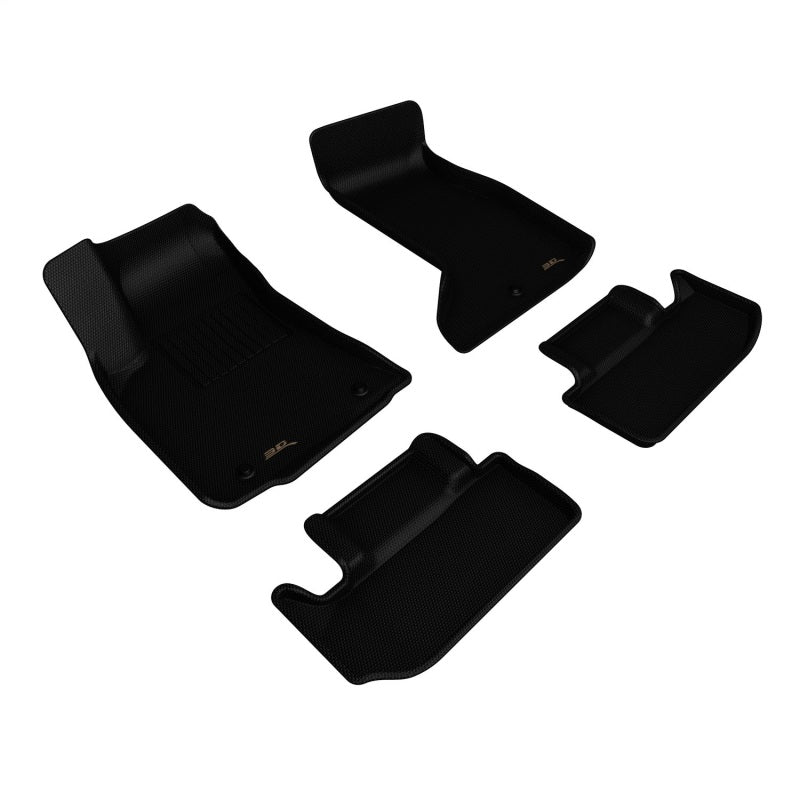 3D MAXpider 17-23 Dodge Challenger AWD Kagu 1st &amp; 2nd Row Floor Mat - Black (4pc)