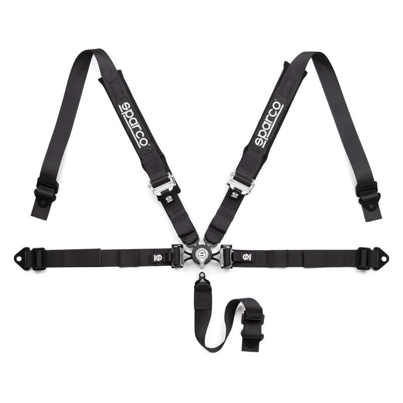 Sparco 04610RNR Club H-4R 5-Point Harness Black 2in All Straps Non-FIA Track
