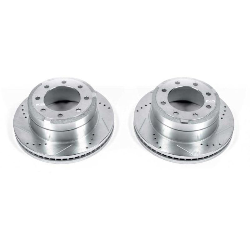 Power Stop 13-22 Ford F-350 Super Duty Rear Drilled &amp; Slotted Rotor - Pair