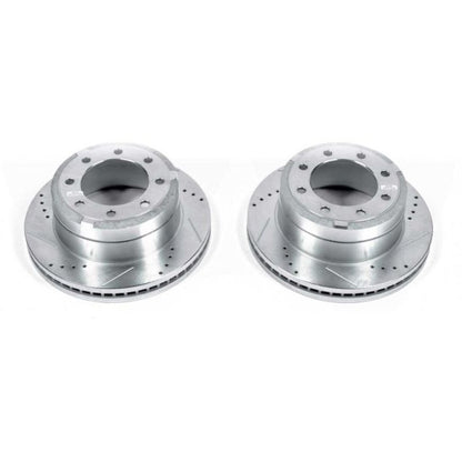 Power Stop 13-22 Ford F-350 Super Duty Rear Drilled &amp; Slotted Rotor - Pair