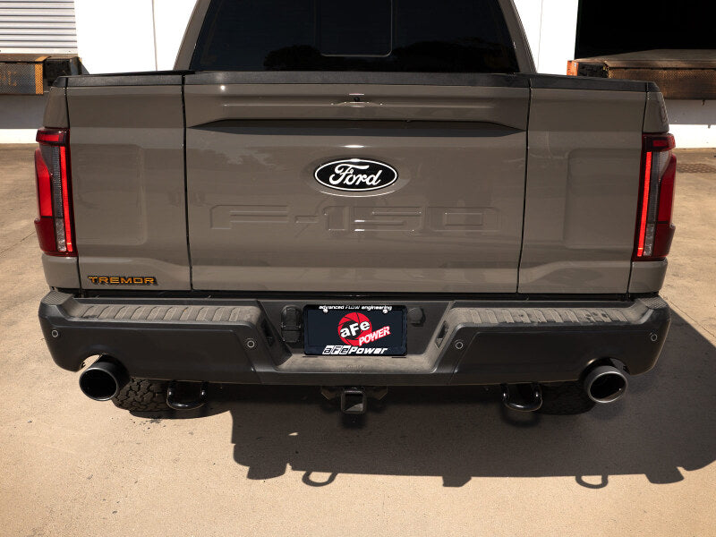 aFe 21-26 Ford F150 Tremor Gemini XV 3IN 304SS Cat-Back Exhaust Dual Rear Exit w/Black Tips - Mounted