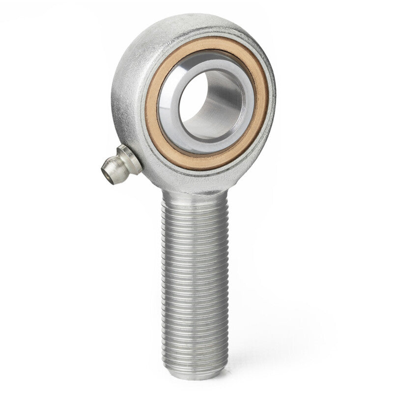 QA1 V Series 3-Pc Rod End - Male/Left Hand - .25in Bore x 1/4-28 w/Zerk - Carbon Steel