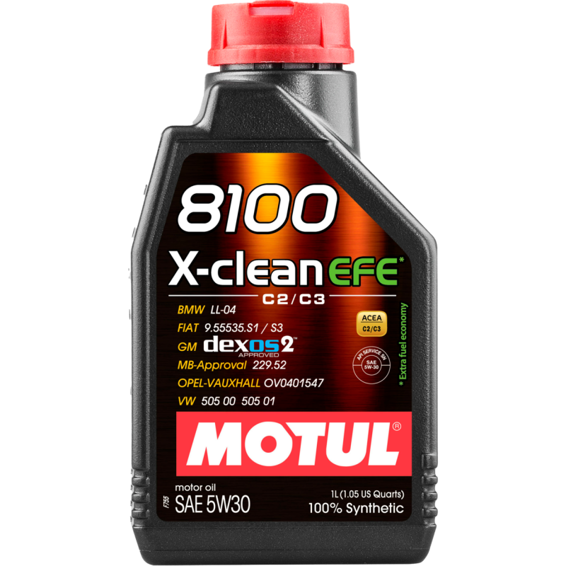 Motul 8100 X-CLEAN EFE 5W-30 111367 Full Synthetic Engine Oil 1L