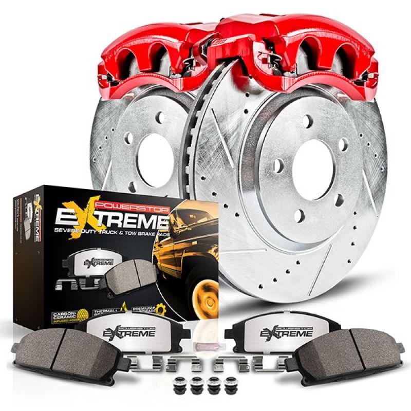 Power Stop 13-22 Ford F-250 Super Duty Rear Z36 Truck &amp; Tow Kit w/Cals