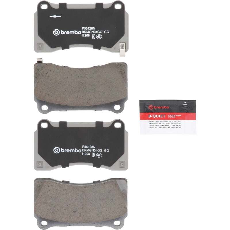 Brembo P56128N Prime NAO Ceramic Rear Brake Pads for 2009-2021 Nissan GT-R R35