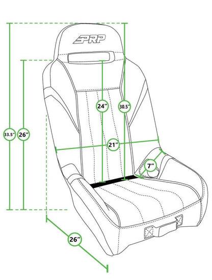 PRP GT/S.E. Suspension Seats Kit for Can-Am Maverick X3 (Pair) - Black &amp; Gray