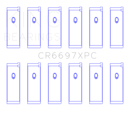King Engine Bearings Nissan RB25/RB26 24V Coated Performance Rod Bearing Set - Size STDX