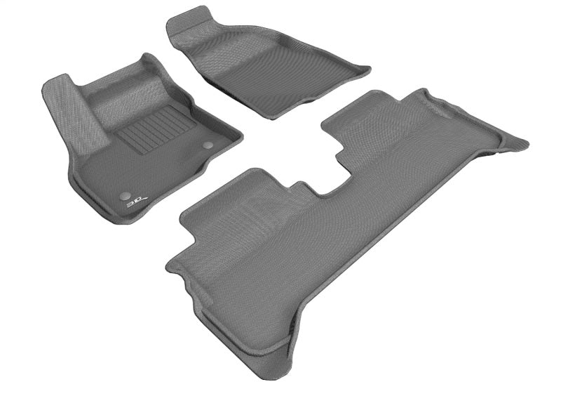 3D MAXpider 2017-2020 Chevrolet Bolt Ev Kagu 1st &amp; 2nd Row Floormats - Gray