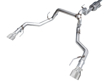 AWE Tuning 2021+ Ford F150 Tremor w/ Bumper Cutouts 0FG Non-Resonated Catback w/ Chrome Silver Tips