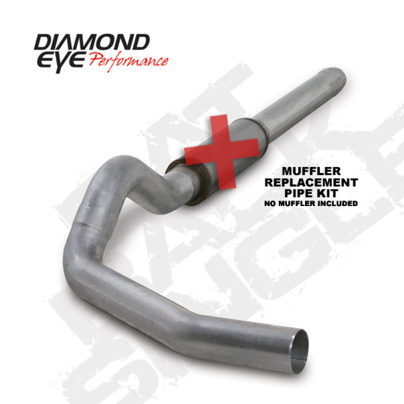 Diamond Eye KIT 5in CB MFLR RPLCMENT PIPE SGL AL: 2004.5-2007.5 DODGE CUMMINS 600