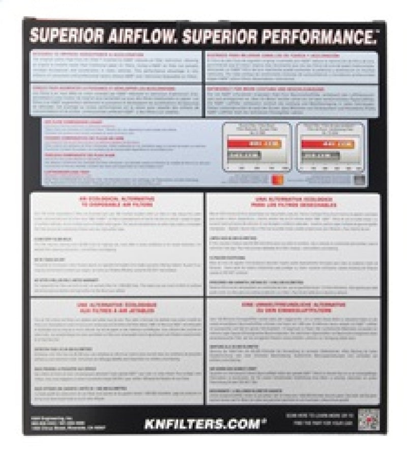 K&N 33-2478 High-Flow Replacement Air Filter for 2013-2018 Nissan Altima - in package
