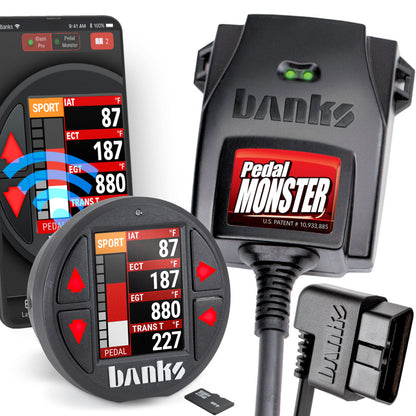 Banks Power Pedal Monster Kit Molex MX64 6 Way With iDash Data Pro