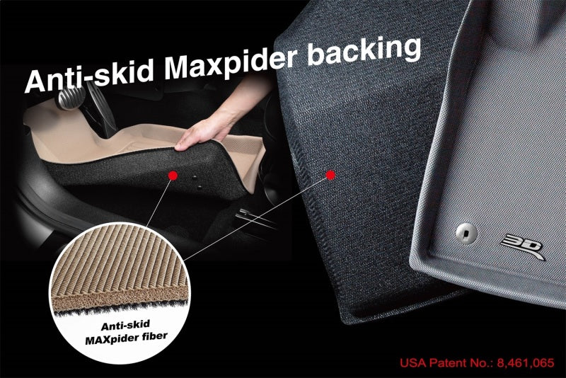 3D MAXpider 19-26 BMW X5 (G05) 5-Seat Maxtrac 1st &amp; 2nd Row Floor Mat - Black (3pc)
