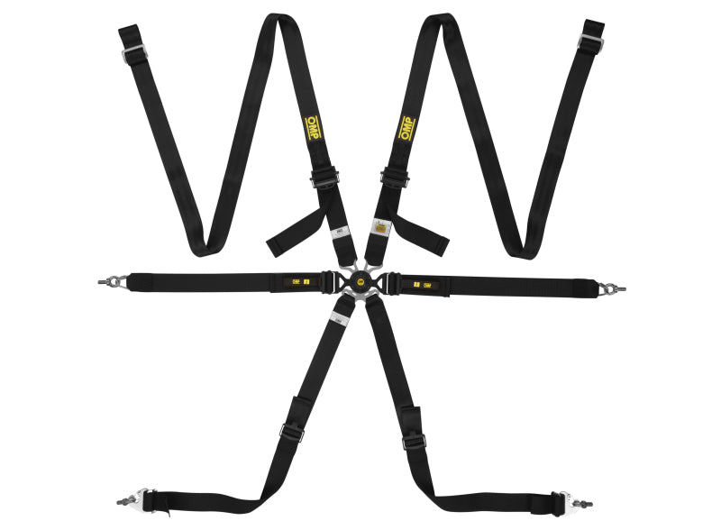 OMP DA0-0202-A05-071 One 2in 6-Point Versa Endurance FIA Safety Harness Black