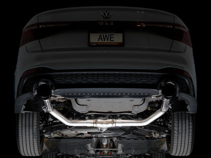 AWE 22-25 Volkswagen Jetta GLI Track Edition Exhaust - Diamond Black Tips
