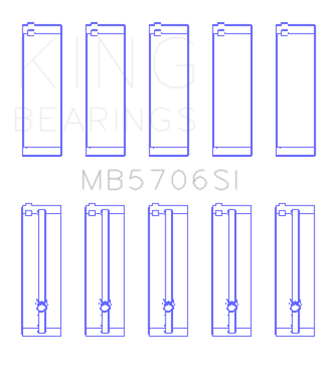King Engine Bearings Hyundai i30 G4FC (Size +0.25mm) Main Bearing Set