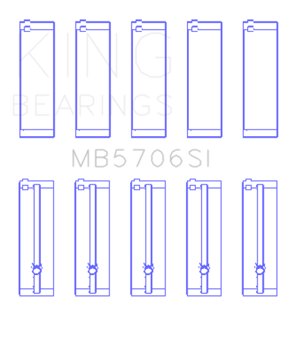 King Engine Bearings Hyundai i30 G4FC (Size +0.50mm) Main Bearing Set