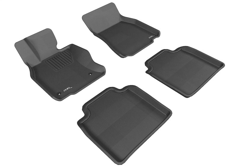 3D MAXpider 2008-2011 Lexus LS600HL Kagu 1st &amp; 2nd Row Floormats - Black