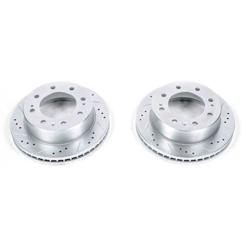Power Stop 11-21 GMC Sierra 3500 HD Front Drilled &amp; Slotted Rotor - Pair