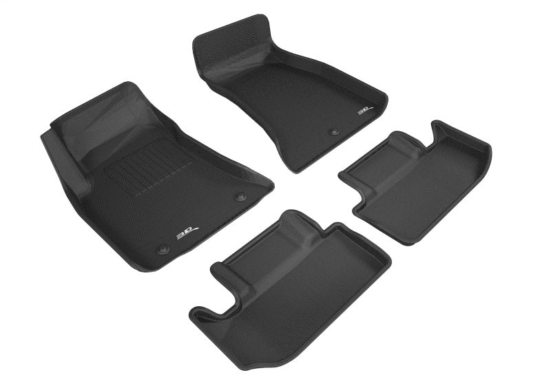 3D MAXpider 2015-2020 Dodge Challenger Rwd Kagu 1st &amp; 2nd Row Floormats - Black