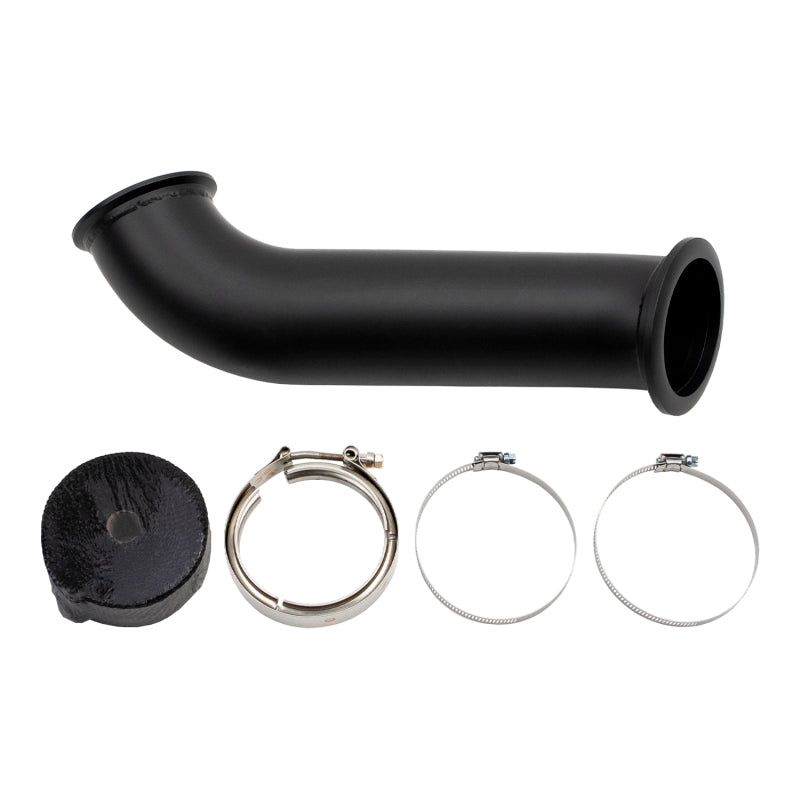 Wehrli 04.5-07 Dodge Ram Cummins 4in Down Pipe - w/High Mount S400 Turbo &amp;amp; 2nd Gen Manifold