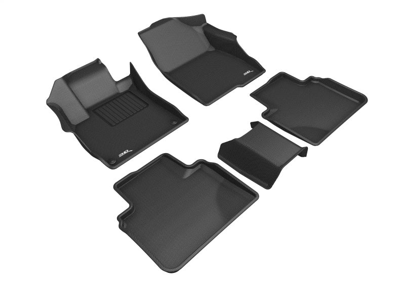 3D MAXpider 2018-2020 Honda Accord Kagu 1st &amp; 2nd Row Floormats - Black