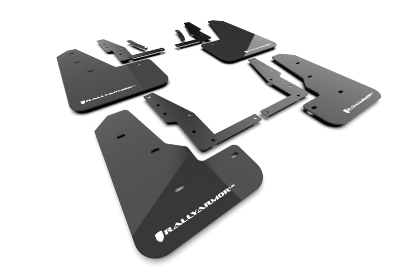 Rally Armor MF145-UR-BLK-WH UR Mud Flap, White Logo, for 22-26 Ford Maverick