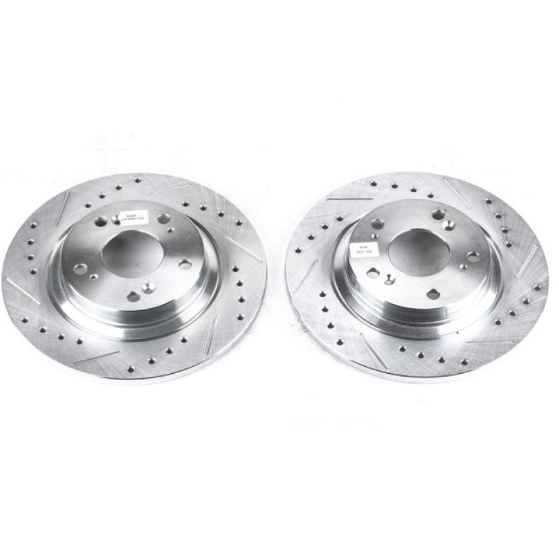 Power Stop 00-09 Honda S2000 Rear Evolution Drilled &amp; Slotted Rotors - Pair