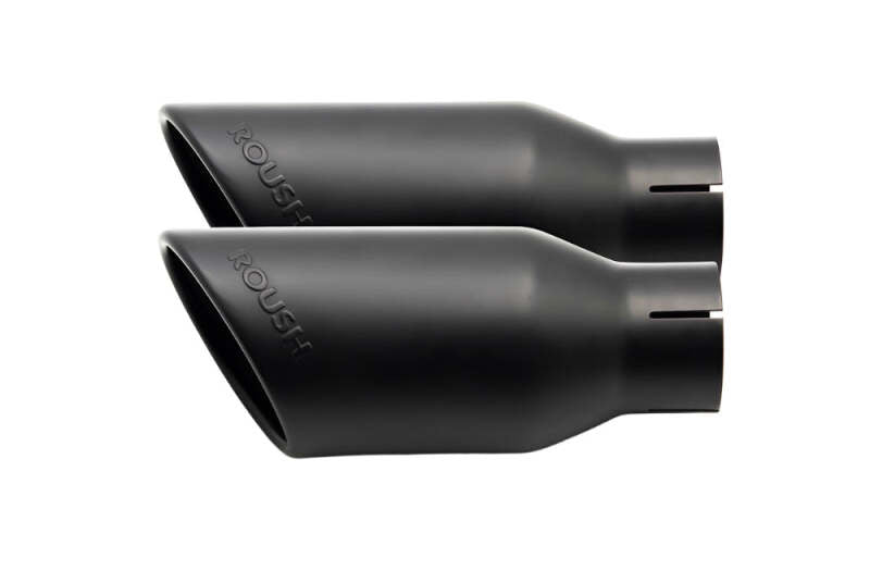 Roush 422318 4" Black Dual Exhaust Tips for 15-25 Ford F-150