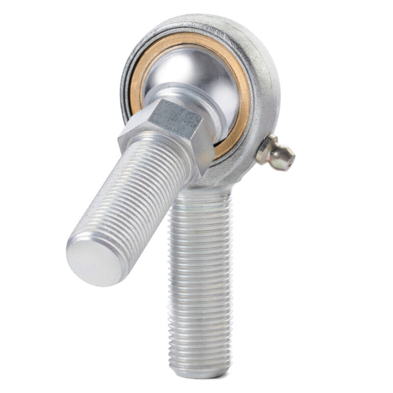 QA1 V Series 3-Pc Rod End - Male/Left Hand - .25in Bore x 1/4-28 w/Stud &amp; Zerk - Carbon Steel