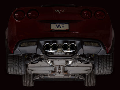 AWE Tuning 05-07 C6 Chevrolet Corvette 6.0L Track Edition Axleback Exhaust w/ Chrome Silver Tips