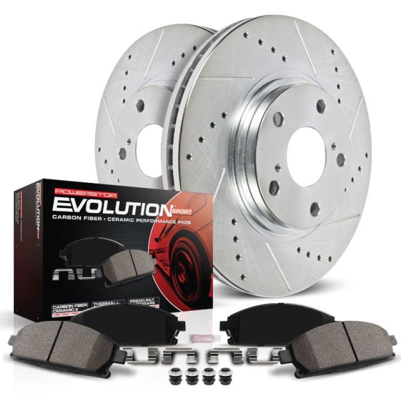 Power Stop 13-18 BMW 320i xDrive Rear Z23 Evolution Sport Brake Kit - Close Up