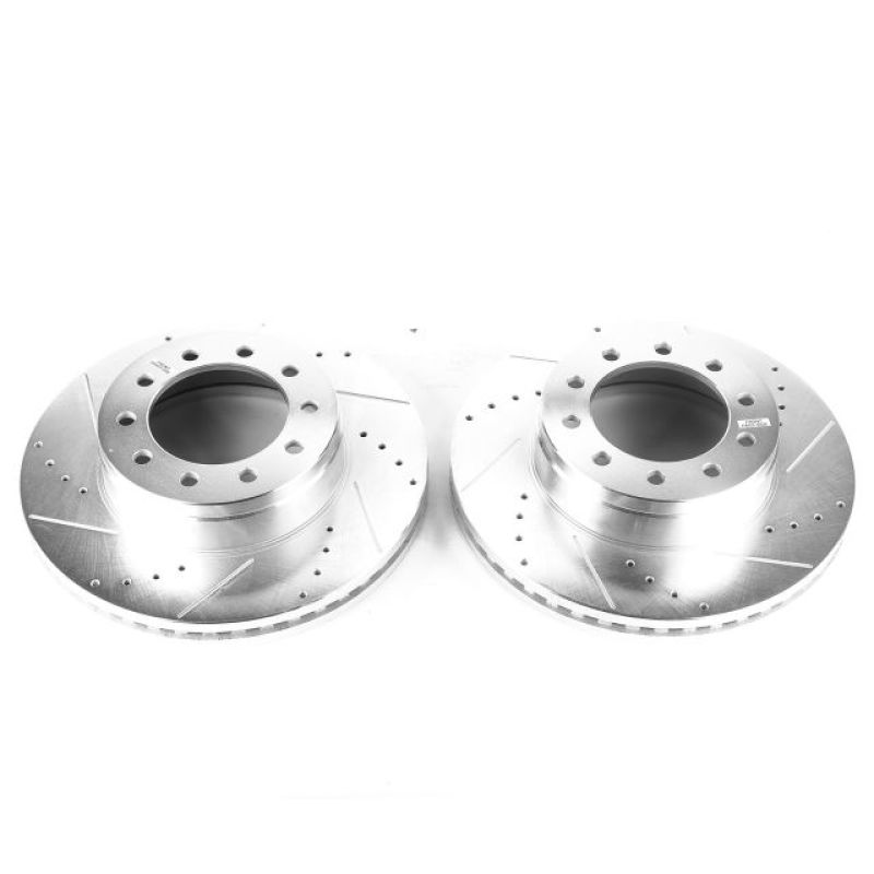 Power Stop 17-20 Ford F-550 Super Duty Front Drilled &amp; Slotted Rotor - Pair