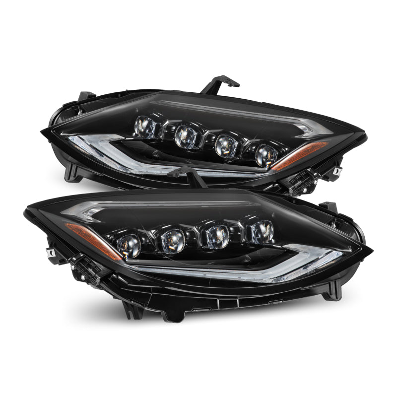 AlphaRex 23-24 Nissan Z NOVA-Series LED Projector Headlights Alpha-Blk w/Activation Light &amp; Seq.Sig