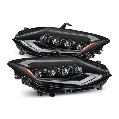 AlphaRex 23-24 Nissan Z NOVA-Series LED Projector Headlights Alpha-Blk w/Activation Light &amp; Seq.Sig