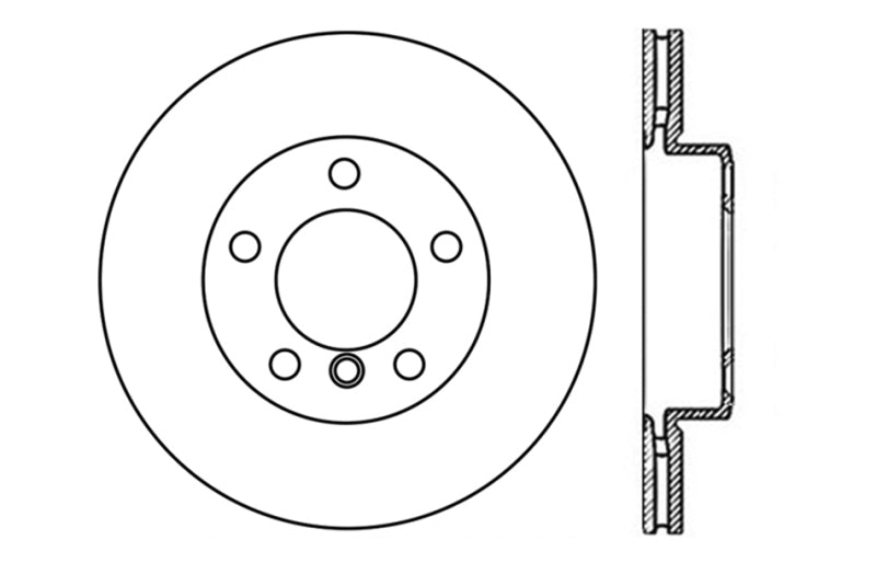 StopTech 9/07-09 BMW 328 Slotted &amp; Drilled Left Front Rotor