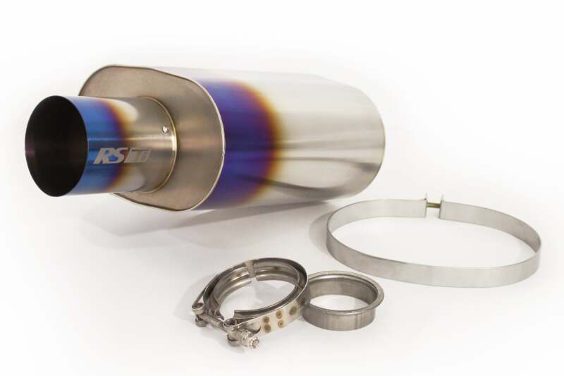 GReddy 11003530 RS-Ti Universal Oval Titanium Muffler 3.0in Inlet 105mm Tip
