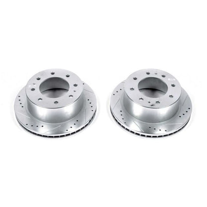 Power Stop 11-20 GMC Sierra 3500 HD Rear Drilled &amp; Slotted Rotor - Pair