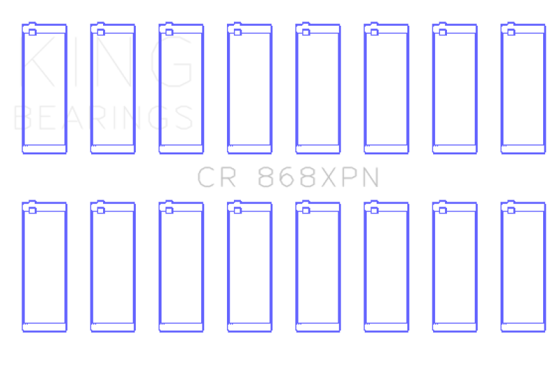 King Engine Bearings Ford V8 4.6L/5.4L SOHC Connecting Rod Bearing Set (8 Pairs) - Size +0.5mm