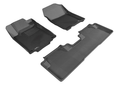 3D MAXpider 2012-2016 Honda CR-V Kagu 1st &amp; 2nd Row Floormats - Black