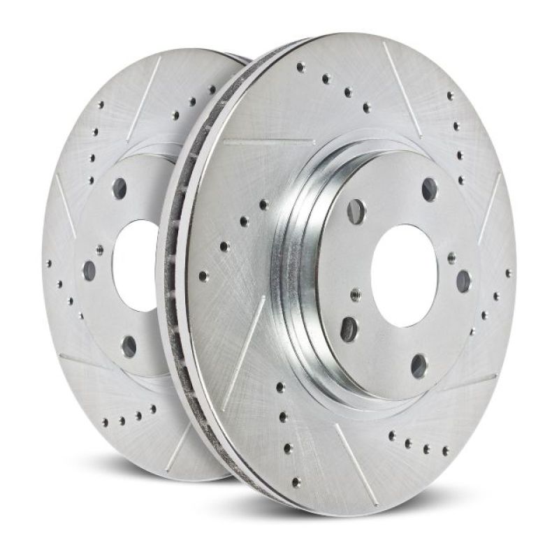 Power Stop 15-22 Ford Mustang Front Drilled &amp; Slotted Rotor - Pair
