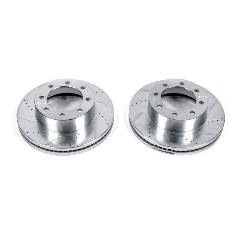 Power Stop 13-16 Ford F-450 Super Duty Front Drilled &amp; Slotted Rotor - Pair